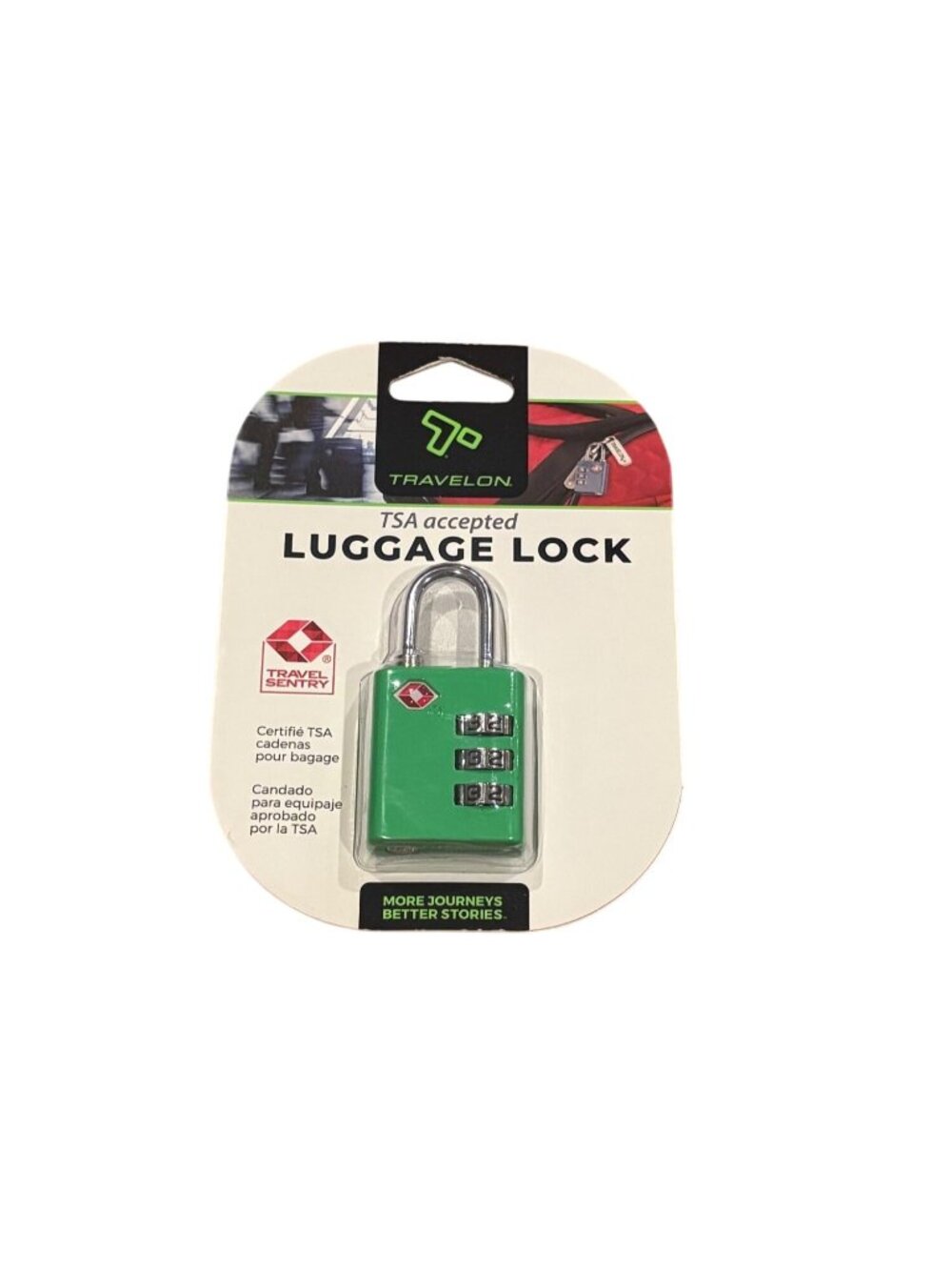 Travelon TSA Accepted Luggage Lock Lime Green Brand New Sealed